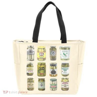 Delicious Retro Pickle Enthusiasts Tote Bag
