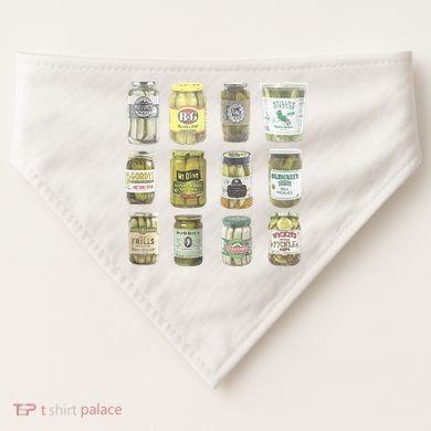 Delicious Retro Pickle Enthusiasts USA-Made Doggie Bandana