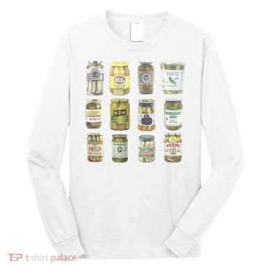Delicious Retro Pickle Enthusiasts Long Sleeve Shirt