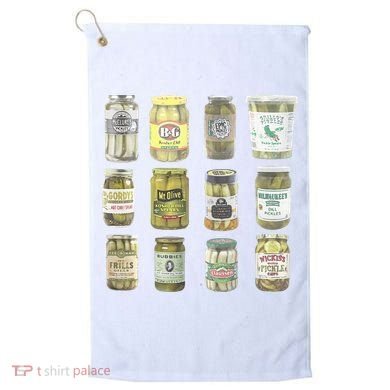 Delicious Retro Pickle Enthusiasts Golf Towel