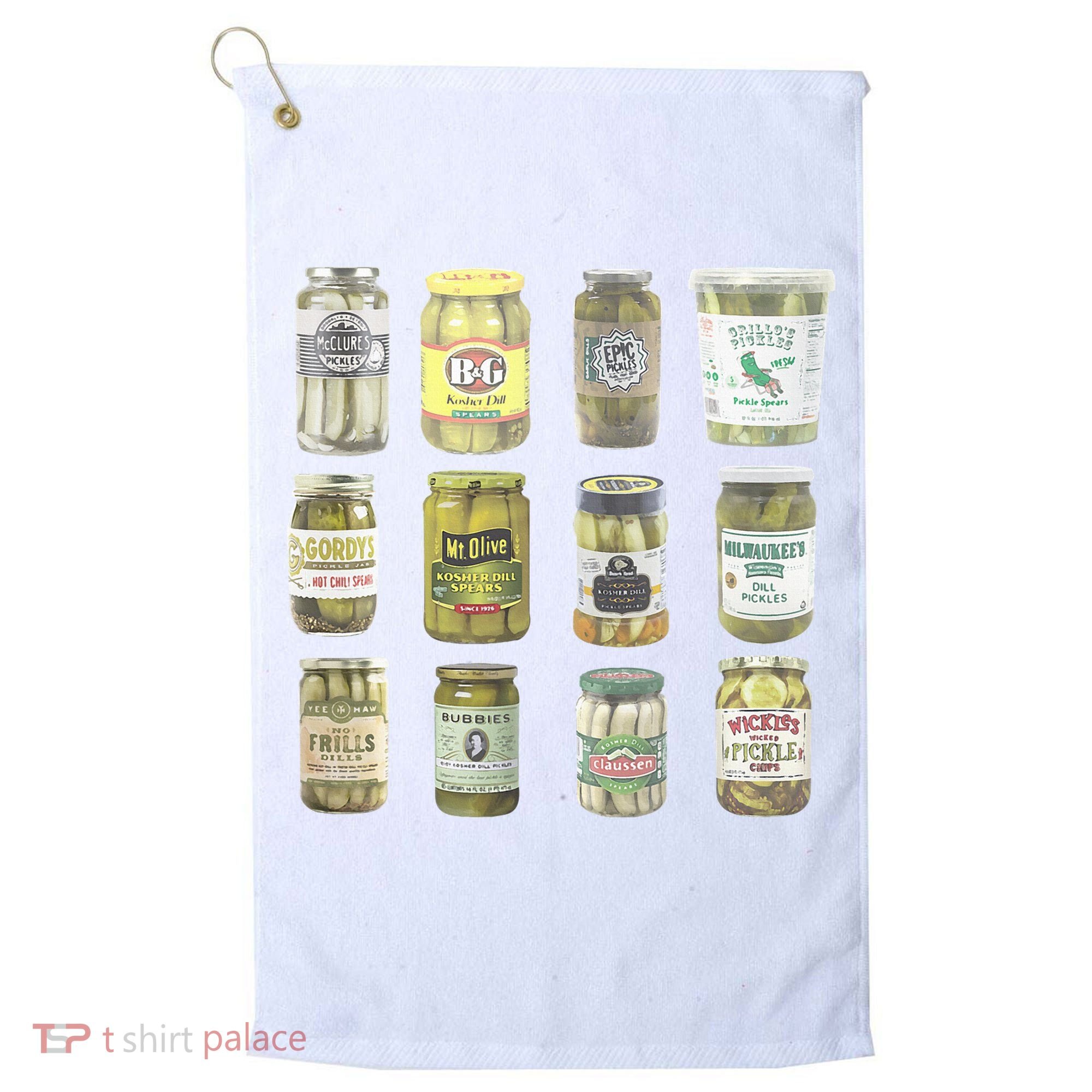 Delicious Retro Pickle Enthusiasts Golf Towel