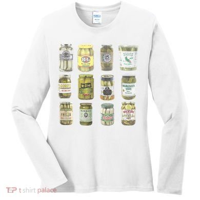 Delicious Retro Pickle Enthusiasts Women's Long Sleeve Shirt