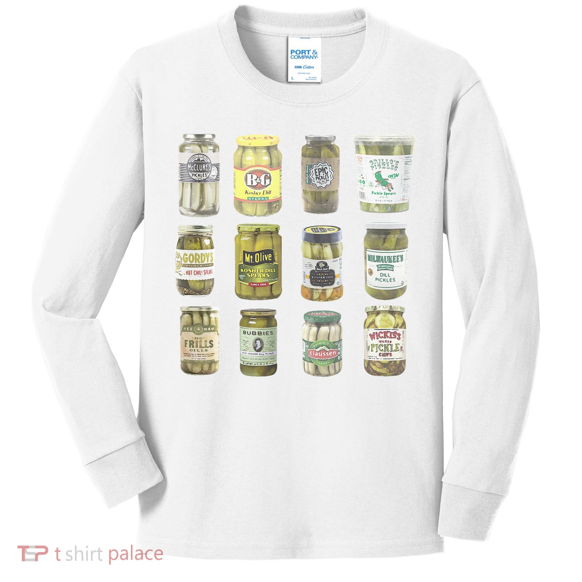 Delicious Retro Pickle Enthusiasts Kids Long Sleeve Shirt