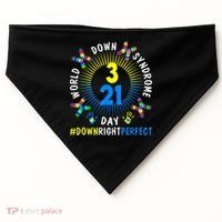 Down Right Perfect World Down Syndrome Awareness Day Socks USA-Made Doggie Bandana thumb 0