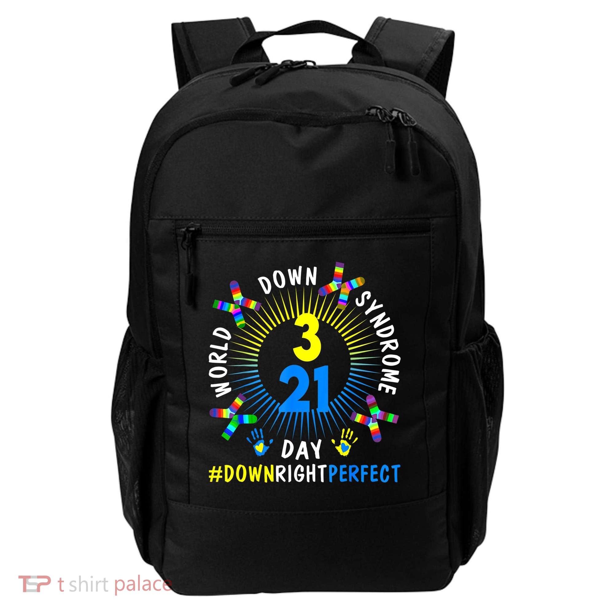 Down Right Perfect World Down Syndrome Awareness Day Socks Backpack