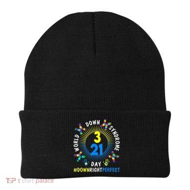 Down Right Perfect World Down Syndrome Awareness Day Socks Beanie