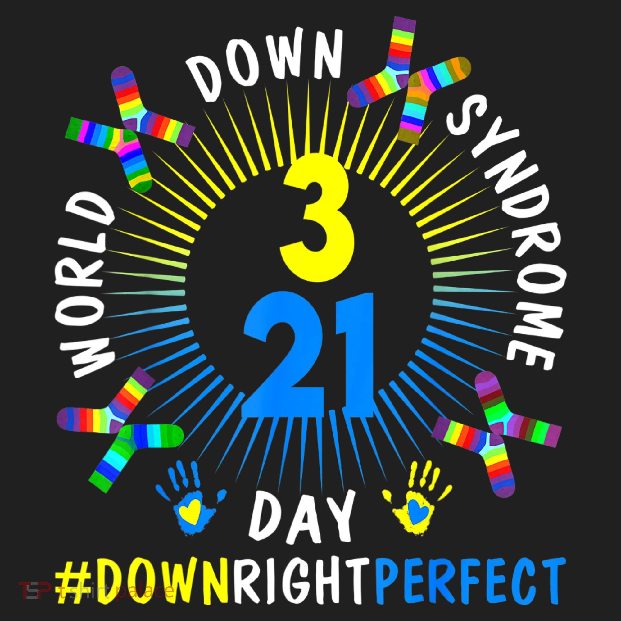 Down Right Perfect World Down Syndrome Awareness Day Socks Beanie