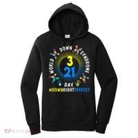 Down Right Perfect World Down Syndrome Awareness Day Socks Women's Hoodie thumb 0
