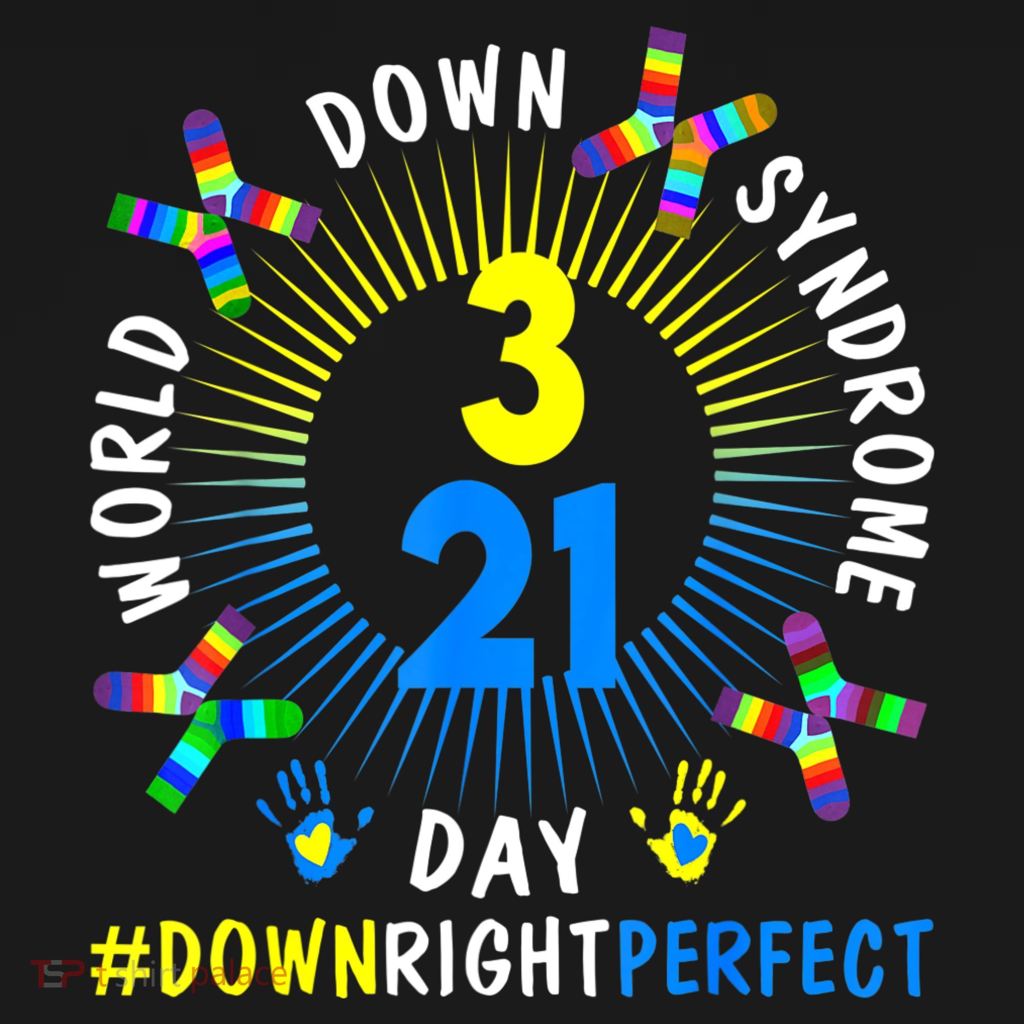 Down Right Perfect World Down Syndrome Awareness Day Socks Ornament