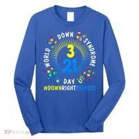Down Right Perfect World Down Syndrome Awareness Day Socks Long Sleeve Shirt thumb 0