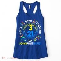 Down Right Perfect World Down Syndrome Awareness Day Socks Women's Tank Top thumb 0