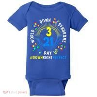 Down Right Perfect World Down Syndrome Awareness Day Socks Baby Bodysuit thumb 0
