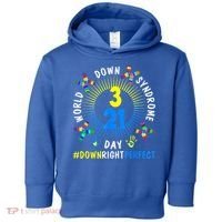 Down Right Perfect World Down Syndrome Awareness Day Socks Toddler Hoodie thumb 0