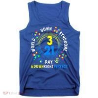 Down Right Perfect World Down Syndrome Awareness Day Socks Tank Top thumb 0