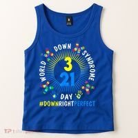 Down Right Perfect World Down Syndrome Awareness Day Socks Tank Top thumb 2