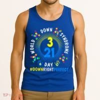 Down Right Perfect World Down Syndrome Awareness Day Socks Tank Top thumb 3