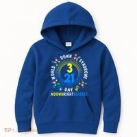 Down Right Perfect World Down Syndrome Awareness Day Socks Kids Hoodie thumb 0