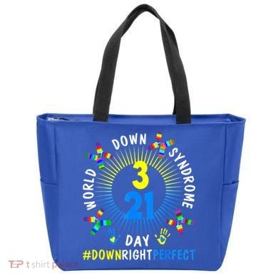 Down Right Perfect World Down Syndrome Awareness Day Socks Tote Bag