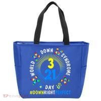 Down Right Perfect World Down Syndrome Awareness Day Socks Tote Bag thumb 0
