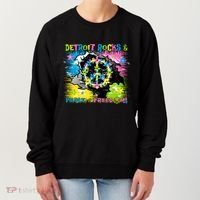 Detroit Rocks Peace Freedom Women's Sweatshirt thumb 0