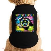 Detroit Rocks Peace Freedom Doggie Tank thumb 0