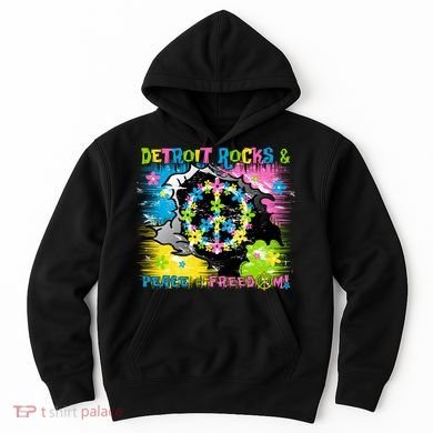 Detroit Rocks Peace Freedom Hoodie