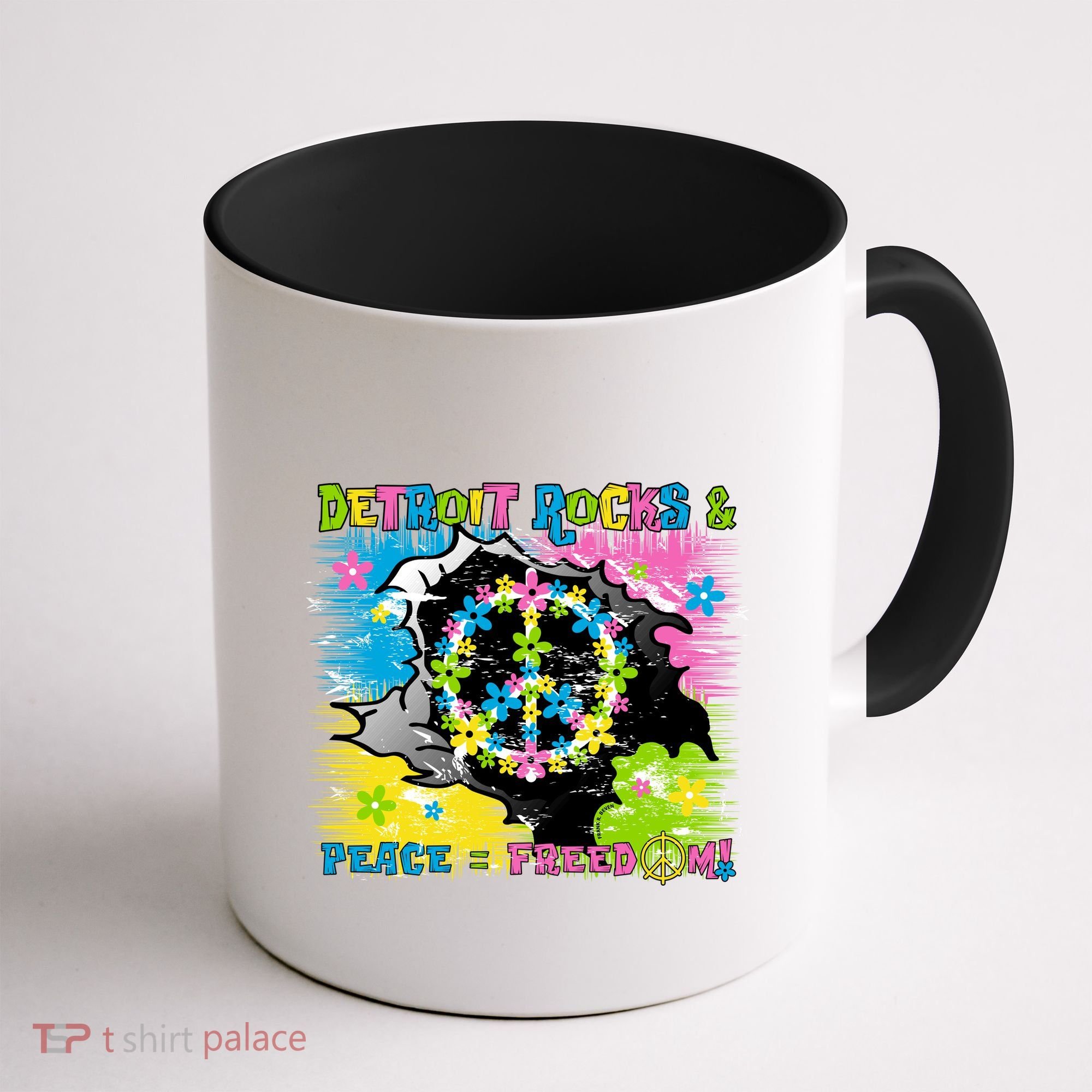 Detroit Rocks Peace Freedom Coffee Mug
