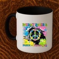 Detroit Rocks Peace Freedom Coffee Mug thumb 2