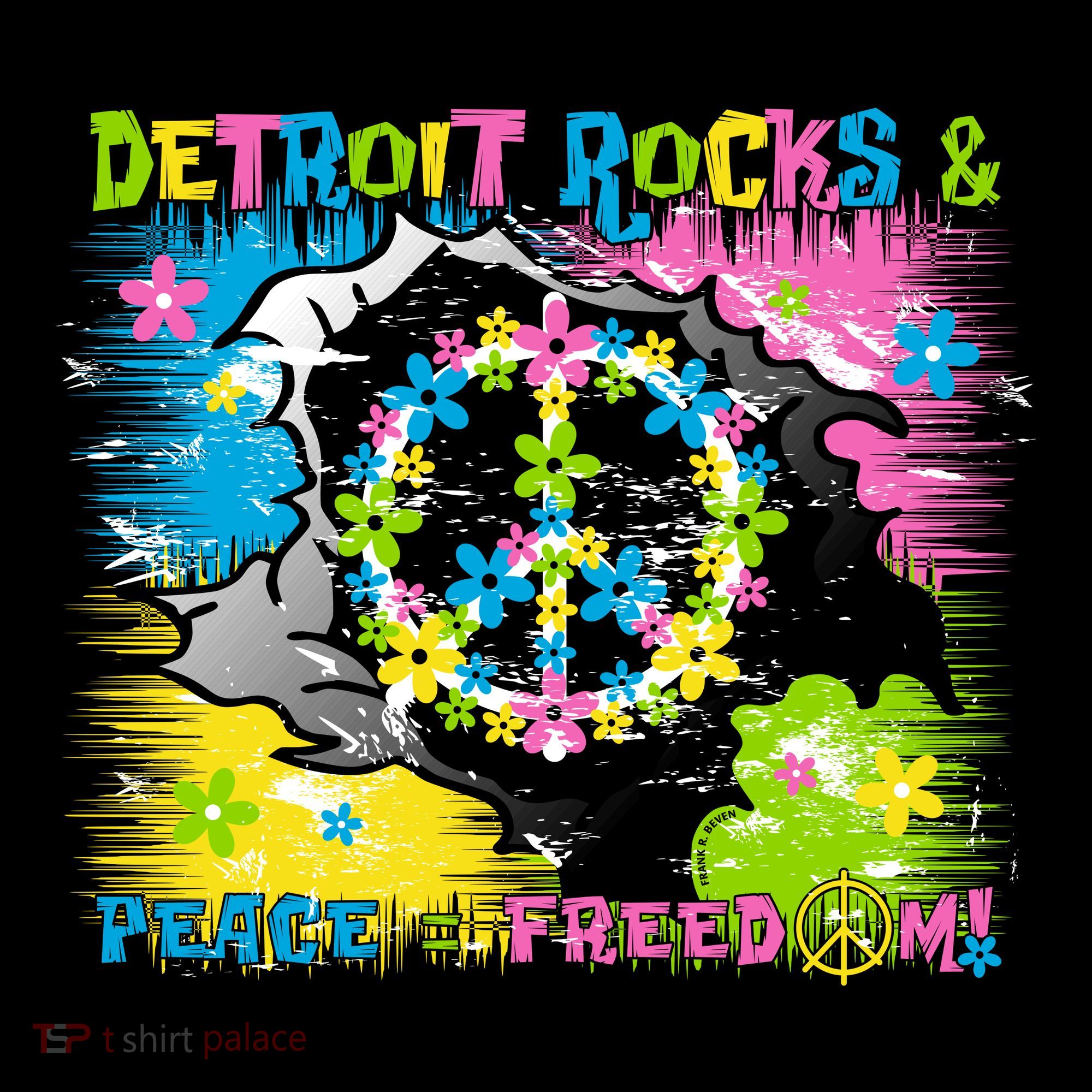 Detroit Rocks Peace Freedom Coffee Mug