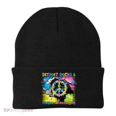Detroit Rocks Peace Freedom Beanie