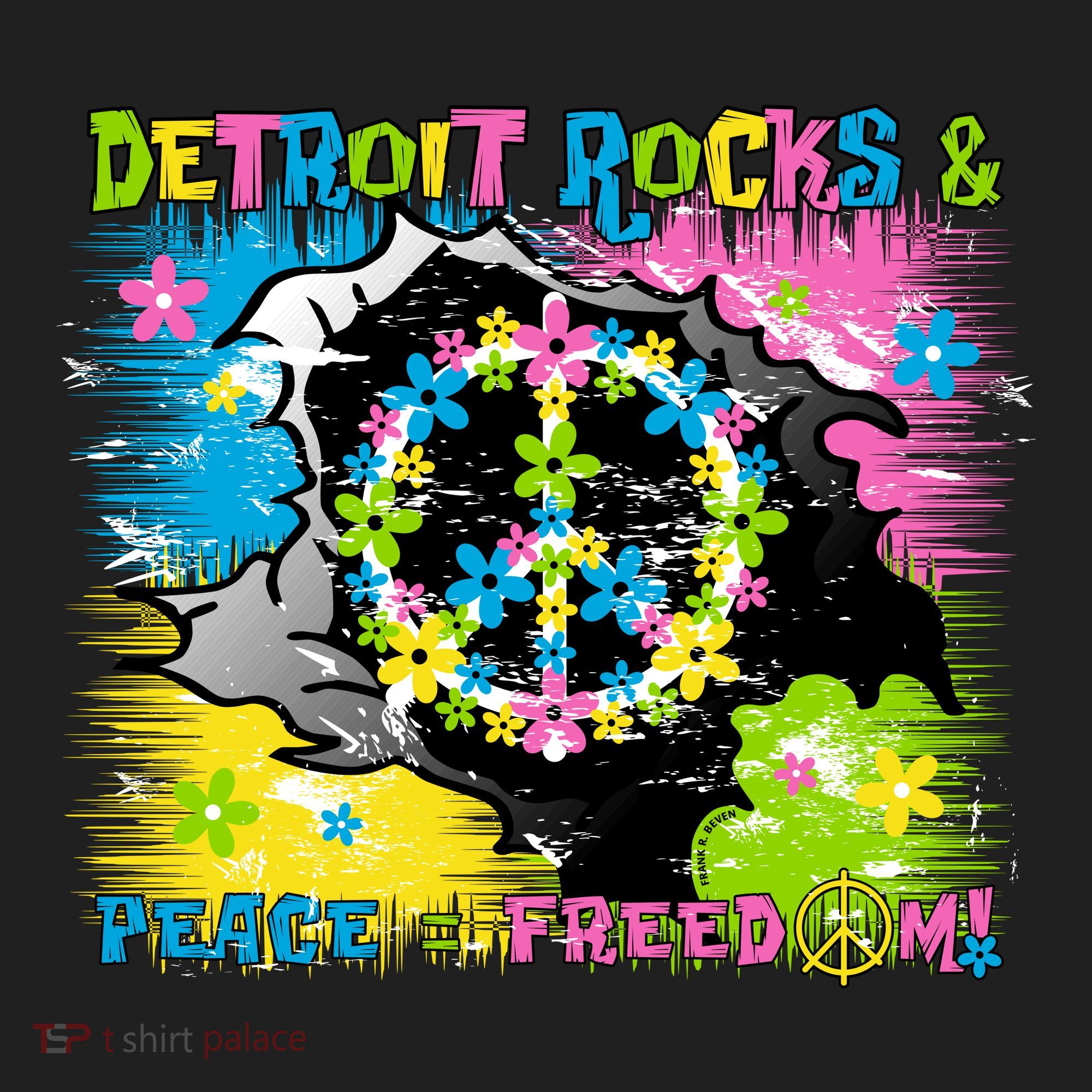 Detroit Rocks Peace Freedom Beanie