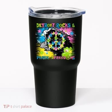 Detroit Rocks Peace Freedom Tumbler