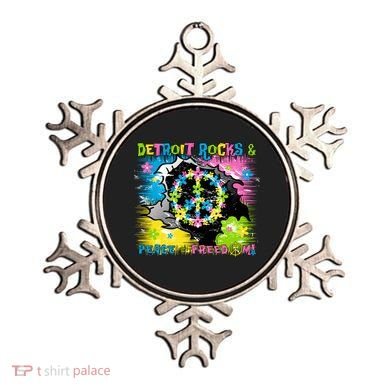 Detroit Rocks Peace Freedom Ornament