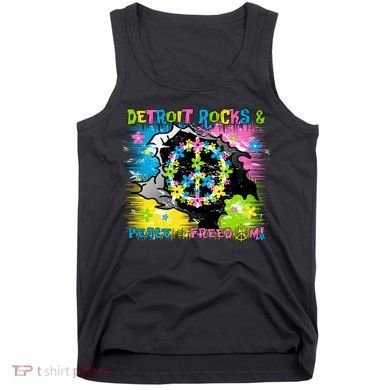 Detroit Rocks Peace Freedom Tank Top