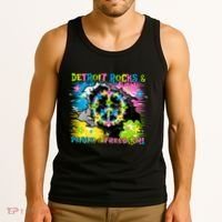 Detroit Rocks Peace Freedom Tank Top thumb 3