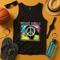 Detroit Rocks Peace Freedom Tank Top thumb 4