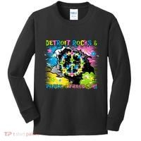 Detroit Rocks Peace Freedom Kids Long Sleeve Shirt thumb 0