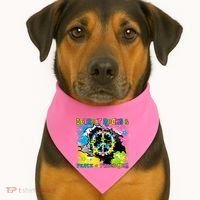 Detroit Rocks Peace Freedom USA-Made Doggie Bandana thumb 1