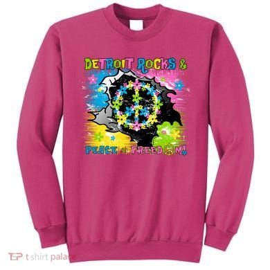 Detroit Rocks Peace Freedom Sweatshirt