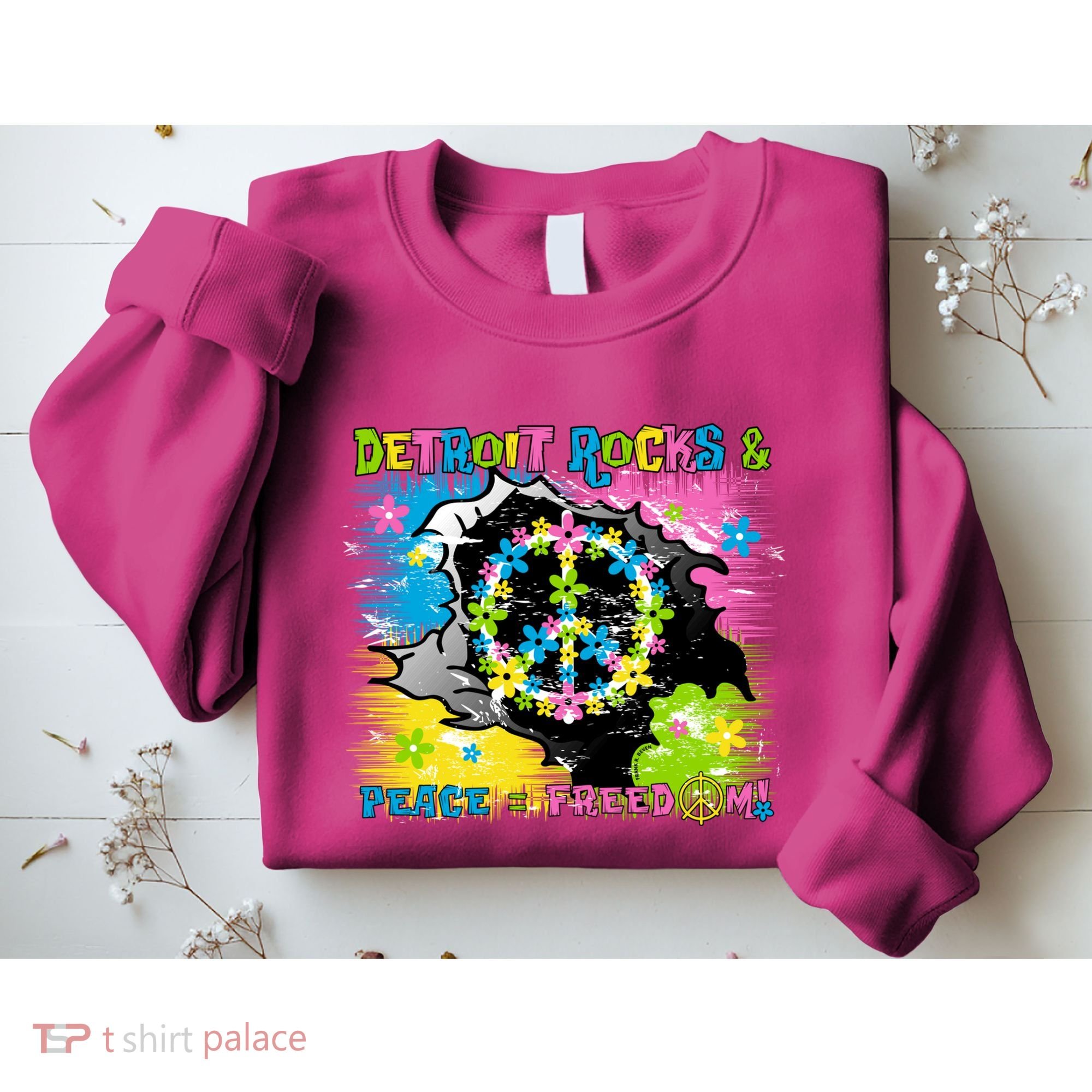 Detroit Rocks Peace Freedom Sweatshirt