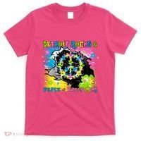 Detroit Rocks Peace Freedom T-Shirt thumb 0