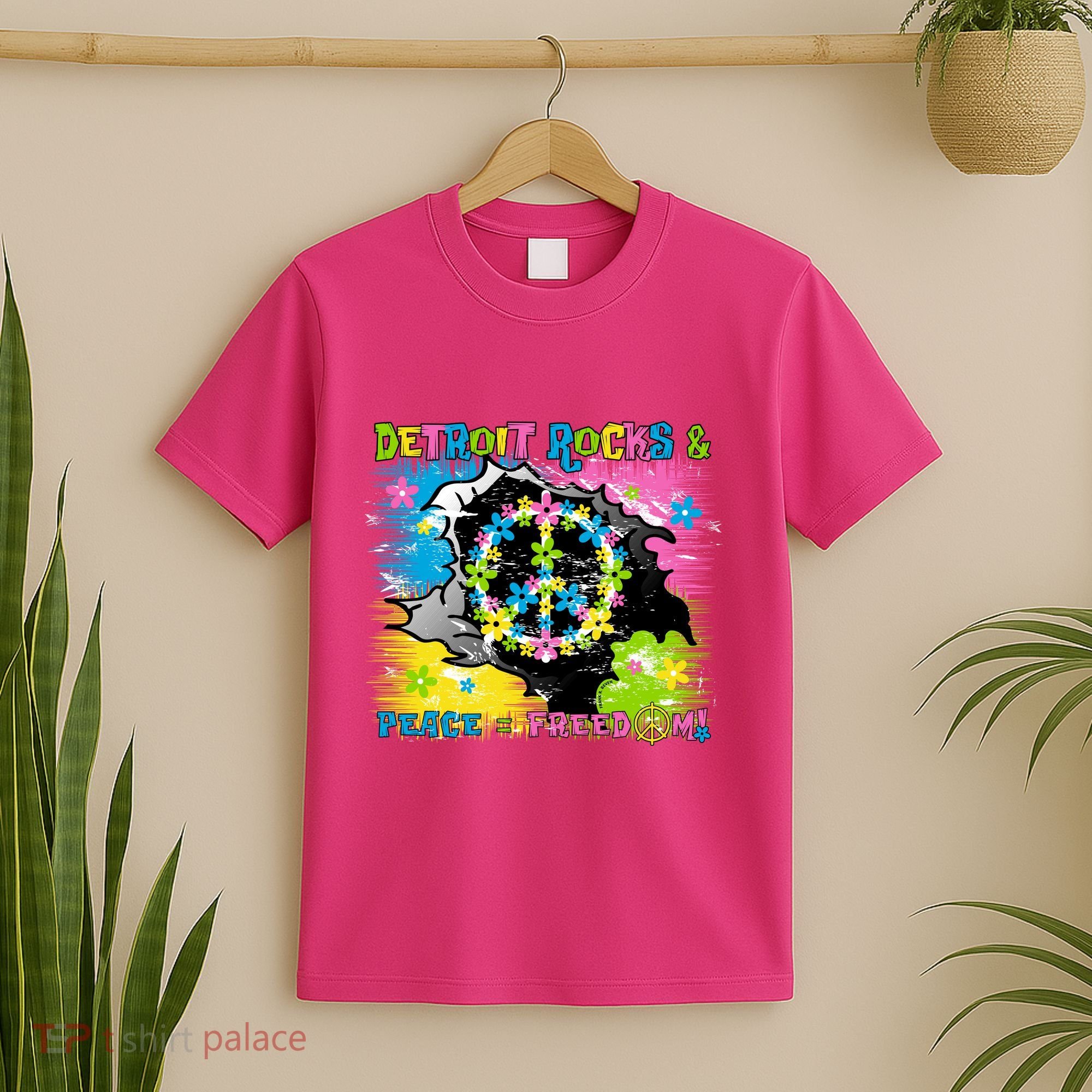 Detroit Rocks Peace Freedom T-Shirt