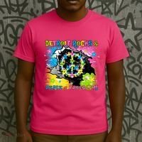 Detroit Rocks Peace Freedom T-Shirt thumb 3