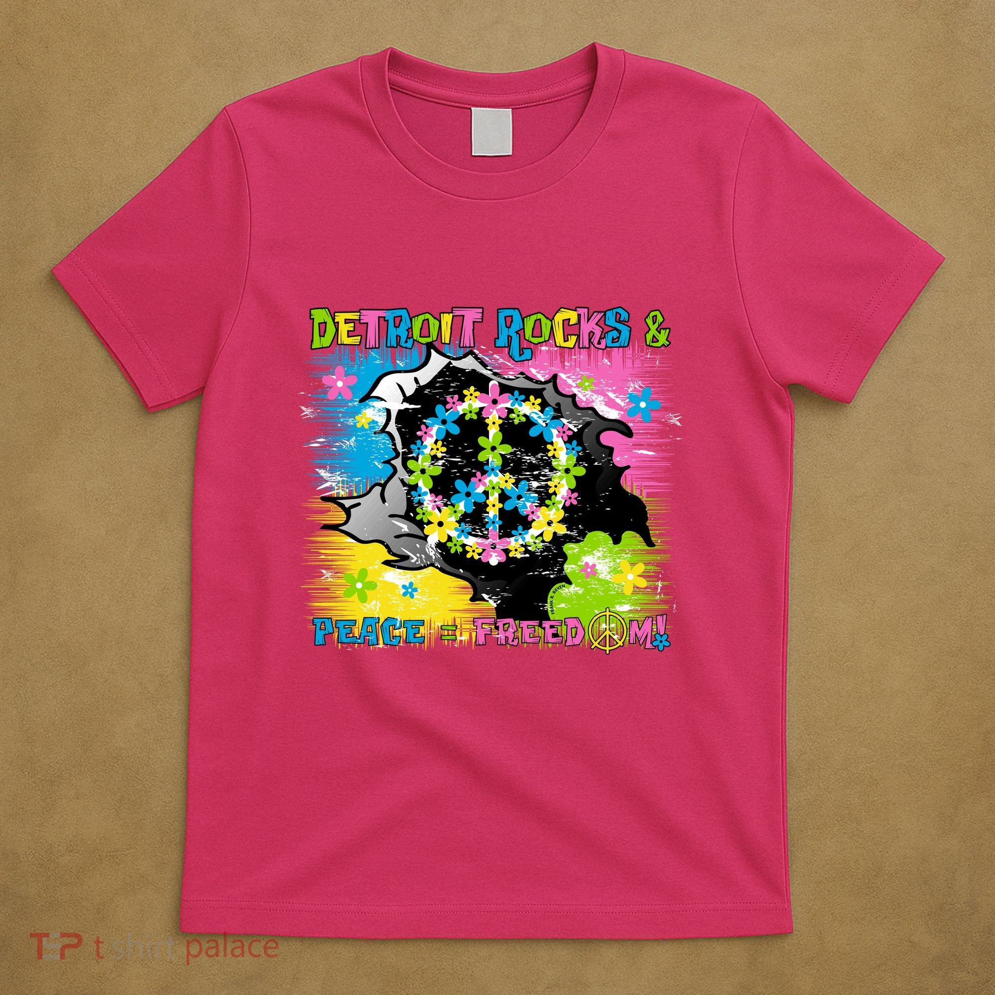 Detroit Rocks Peace Freedom T-Shirt