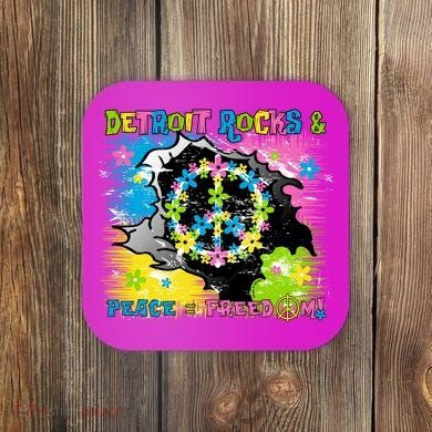 Detroit Rocks Peace Freedom Coaster