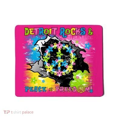 Detroit Rocks Peace Freedom Mousepad