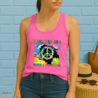 Detroit Rocks Peace Freedom Women's Tank Top thumb 2