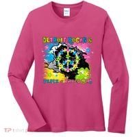 Detroit Rocks Peace Freedom Women's Long Sleeve Shirt thumb 0