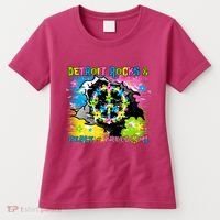 Detroit Rocks Peace Freedom Women's T-Shirt thumb 0