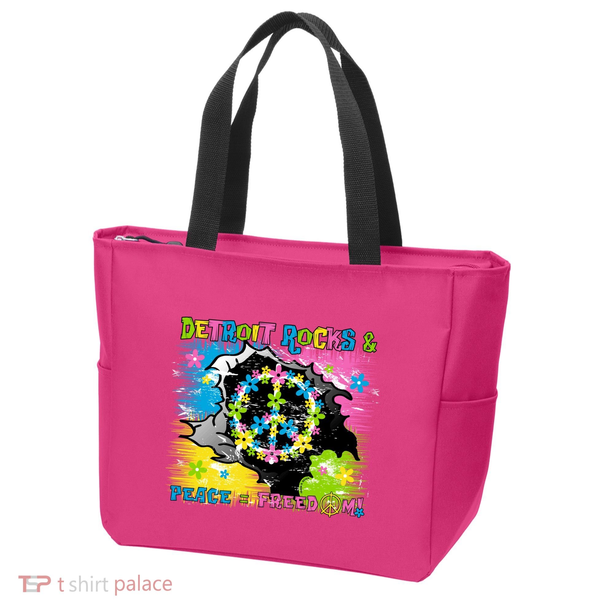 Detroit Rocks Peace Freedom Tote Bag